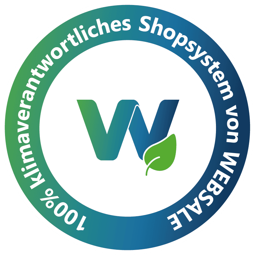 100% klimaverantwortliches Shopsystem von WEBSALE Siegel