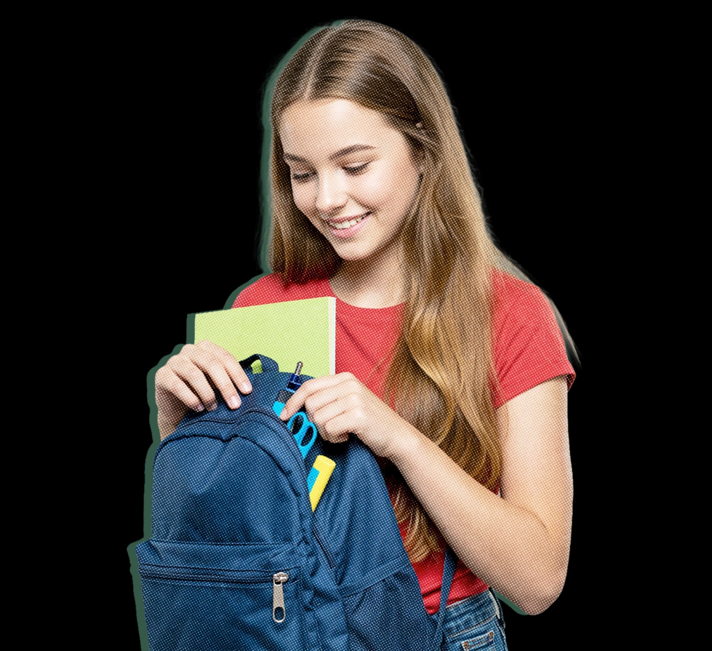 Mädchen mit Schulrucksack