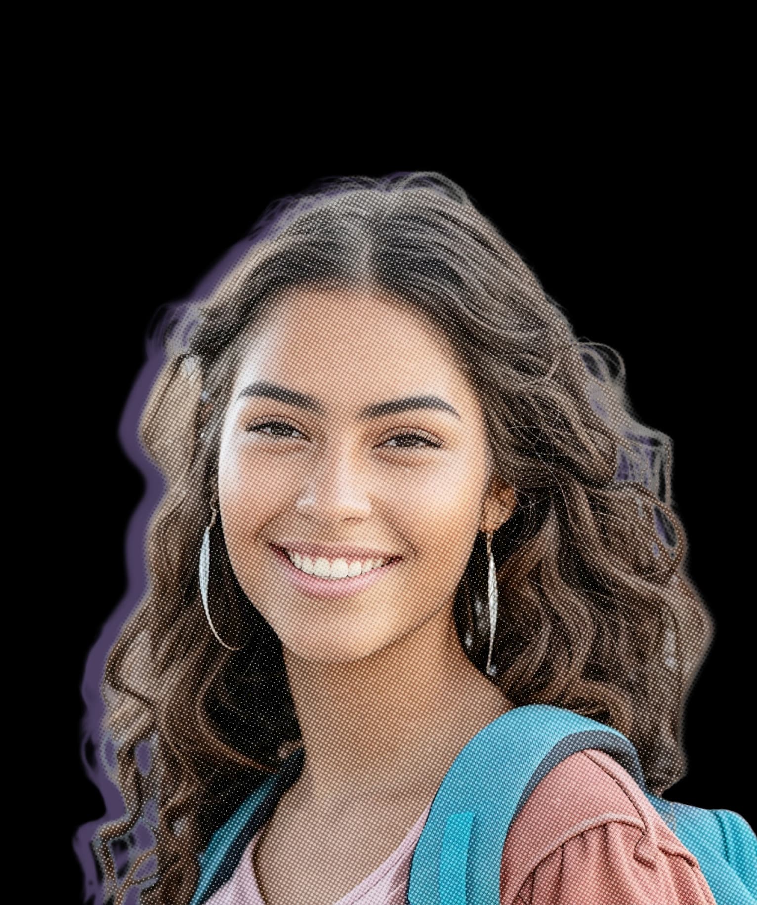 Mädchen lacht in die Kamera